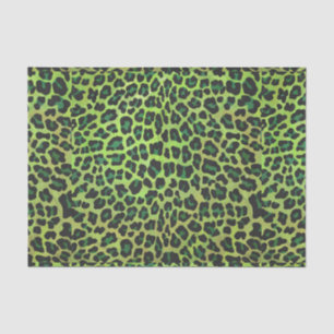 Leopard Black and Green Print Tissue Paper
