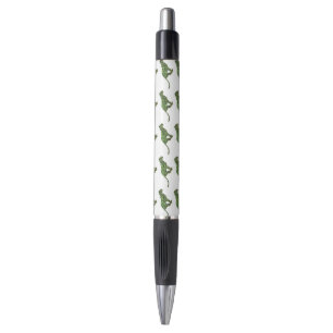 Leopard Black and Green Silhouette Pen