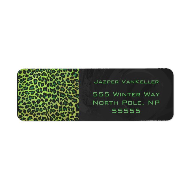 Leopard Black and Green with Monogram (Front)