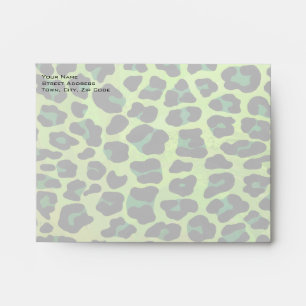 Leopard Black and Green with Monogram Envelopes