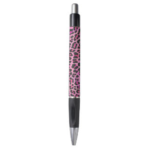 Leopard Black and Hot Pink Print Pen