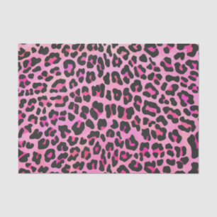 Leopard Black and Hot Pink Print Tissue Paper
