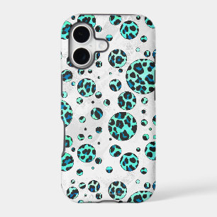 Leopard Black and Teal Print