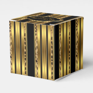 Leopard Black Gold Bachelorette Party Favour Box 2