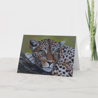 Leopard Blank Greeting Card