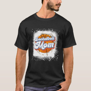 Leopard Bleached Basketball Mom Game Day Gift T-Shirt