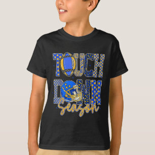 Leopard Blue Gold Chequered Football Touchdown Sea T-Shirt