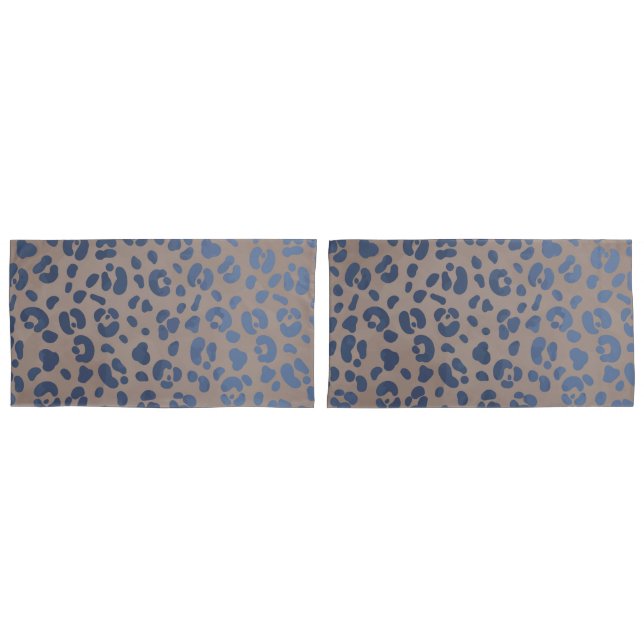 Leopard Blue Pattern Pillowcase (Front-Set)
