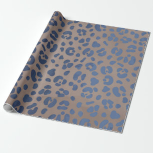 Leopard Blue Pattern Wrapping Paper