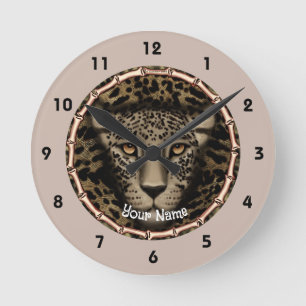 Leopard Bones Clock