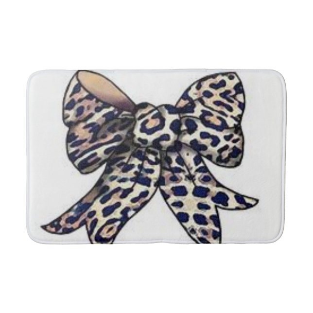 leopard bow bathmat (Front)
