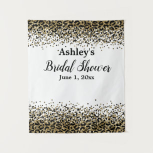 Leopard Bridal Shower Backdrop Photo Booth Prop Tapestry