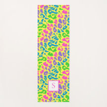 Leopard Bright Neon Monogram Personalized