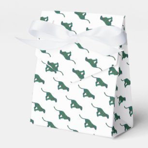 Leopard Brown and Teal Print Favor Box