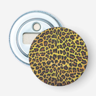 Leopard Brown and Yellow Print Bottle Opener