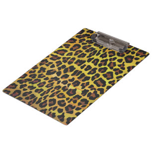 Leopard Brown and Yellow Print Clipboard