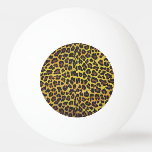 Leopard Brown and Yellow Print Ping Pong Ball
