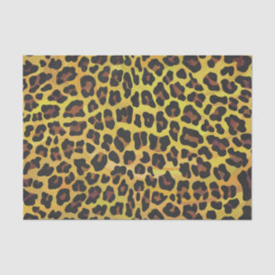 Leopard Brown and Yellow Print Tissue Paper