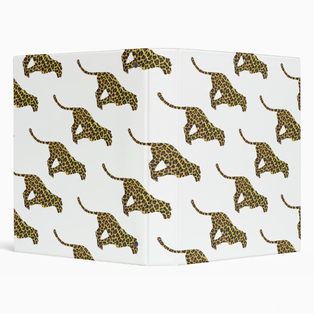 Leopard Brown and Yellow Siloette Binder (Background)