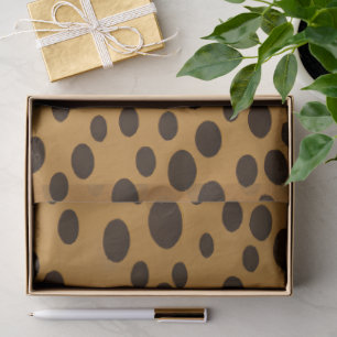 Leopard brown spots print tissue paper