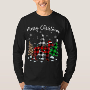 Leopard Buffalo Plaid Italian Greyhound Dog Christ T-Shirt