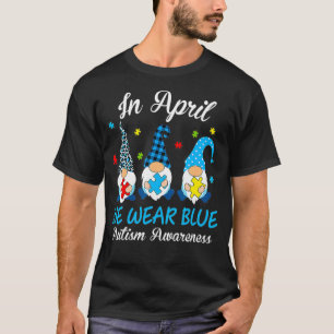 Leopard Buffalo Plaid Three Gnomes Holding Blue Pu T-Shirt