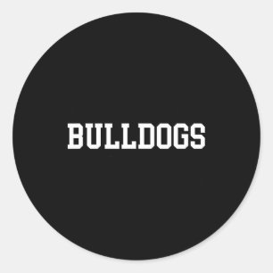 Leopard Bulldogs School Spirit Name Fan Team Back Classic Round Sticker