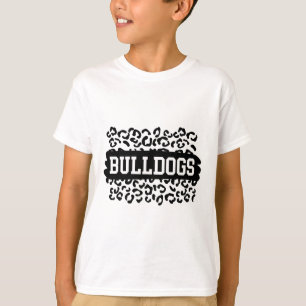 Leopard Bulldogs School Spirit Name Fan Team Back T-Shirt