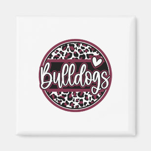 Leopard Bulldogs School Spirit Name Fan Team Ck To Magnet