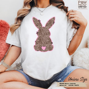 Leopard Bunny Customizable Colours Doodle Cute Pin Tri-Blend Shirt