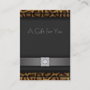 Leopard Business Gift Certificate Gift Cards