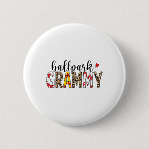 Leopard Byllpark Grammy Bysebyll Softbyll Mother's 2 Inch Round Button