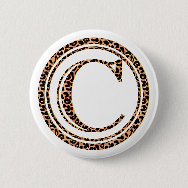 leopard C 2 Inch Round Button (Front)