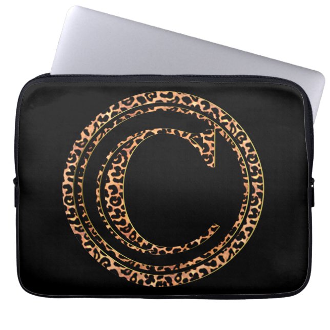 leopard C Laptop Sleeve (Front)