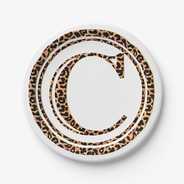 leopard C Paper Plate (Front)