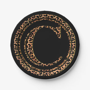 leopard C Paper Plate