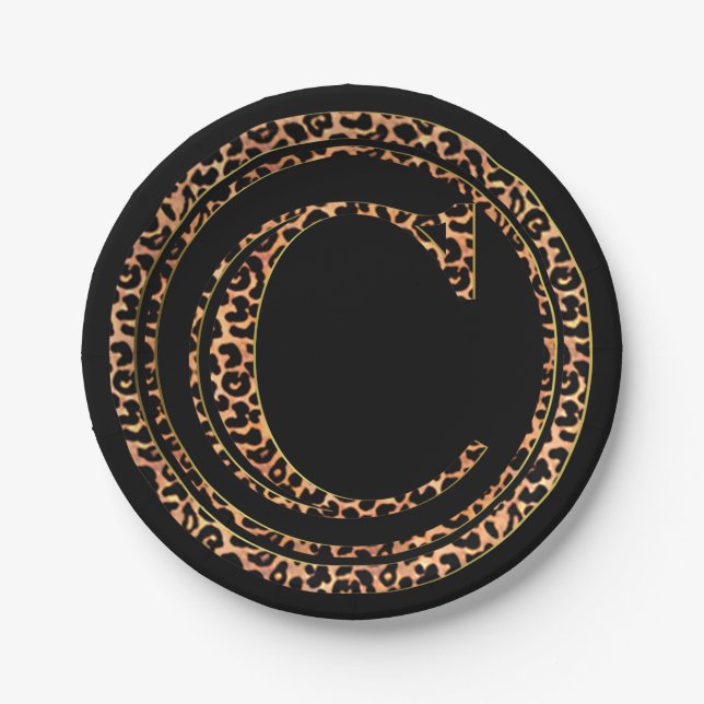 leopard C Paper Plate (Front)