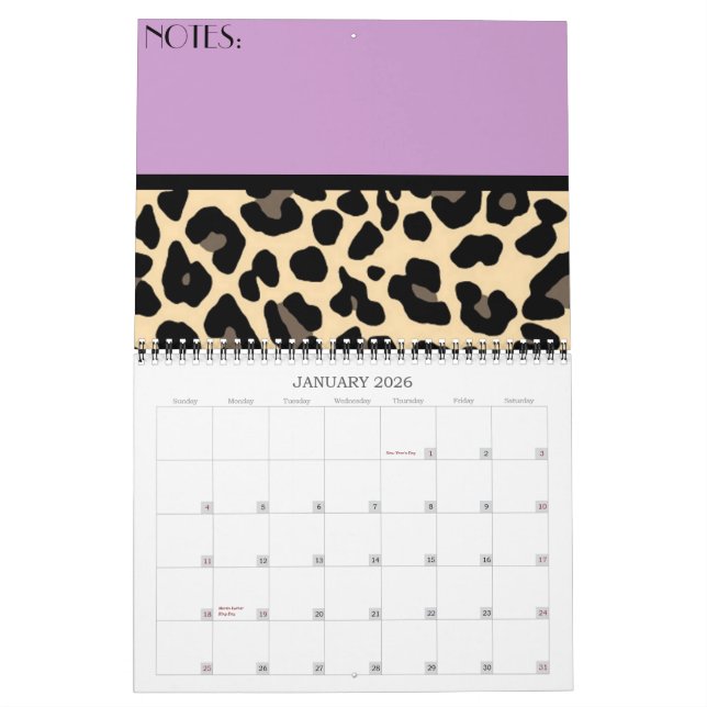 Leopard Calendar (Jan 2026)