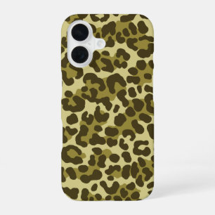 Leopard Camo Green iPhone 16 Case