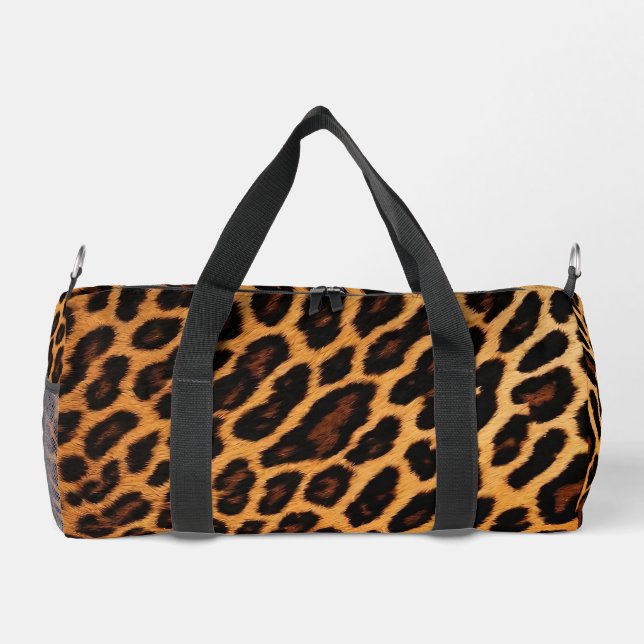Leopard Cat Animal Print Modern Collection Duffle Bag (Back)