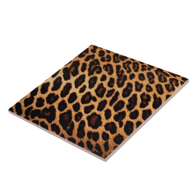 Leopard Cat Animal Print Popular Collection Tile (Side)