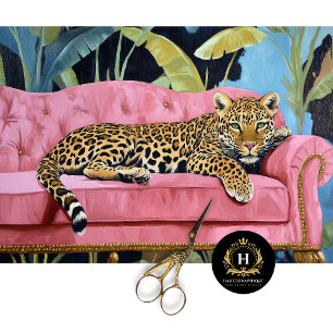 Leopard Cat Decoupage Tissue Paper