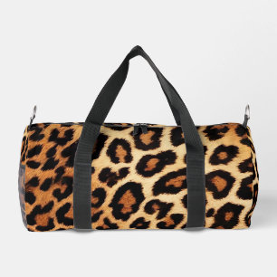 Leopard Cat Modern Animal Print Collection Duffle Bag