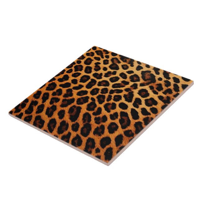 Leopard Cat Popular Animal Print Collection Tile (Side)
