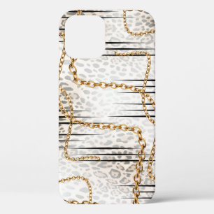 Leopard Chain Stylish Pattern Design iPhone 12 Case