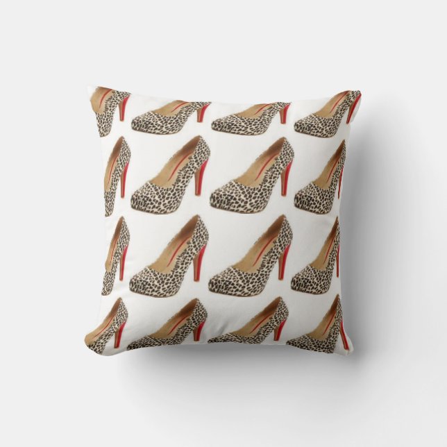 Leopard Chaussure Diva Coussin de mode (Recto)