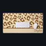 Leopard Cheetah Animal Print Custom Cursive Name Desk Mat<br><div class="desc">This is a Leopard Cheetah Animal Print Custom Cursive Name Desk Mat!</div>