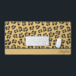 Leopard Cheetah Animal Print Custom Cursive Name Desk Mat<br><div class="desc">This is a Cheetah Leopard Animal Print Custom Cursive Name Desk Mat!</div>