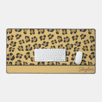 Leopard Cheetah Animal Print Custom Cursive Name