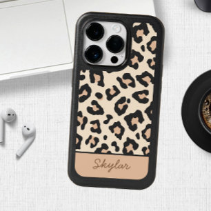 Leopard Cheetah Animal Print Custom Cursive Name